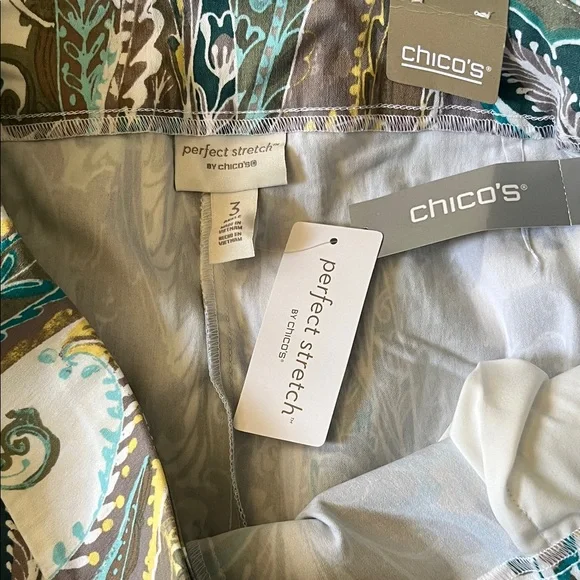 Chico's Vibrant Paisley Ankle Pants - Picture 4 of 5